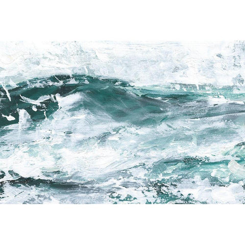 Misty Waves I White Modern Wood Framed Art Print by Harper, Ethan