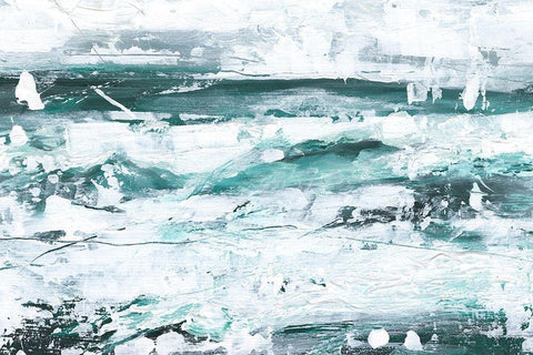 Misty Waves II Black Ornate Wood Framed Art Print with Double Matting by Harper, Ethan