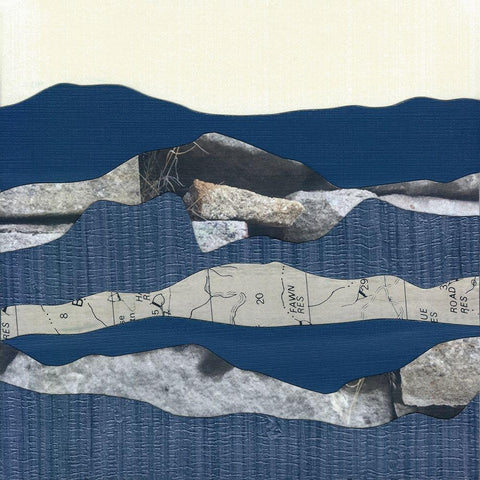 Mountain Series #19 White Modern Wood Framed Art Print by Rau, Lorelle