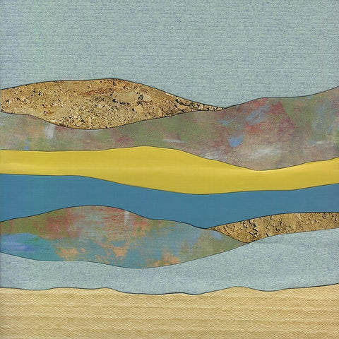 Mountain Series #24 White Modern Wood Framed Art Print with Double Matting by Rau, Lorelle