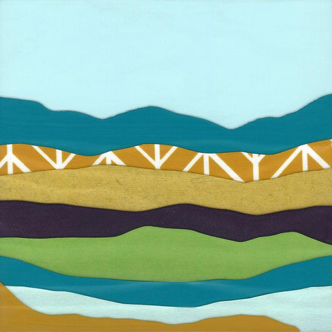 Mountain Series #94 Gold Ornate Wood Framed Art Print with Double Matting by Rau, Lorelle