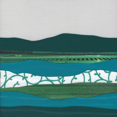 Mountain Series #95 White Modern Wood Framed Art Print with Double Matting by Rau, Lorelle