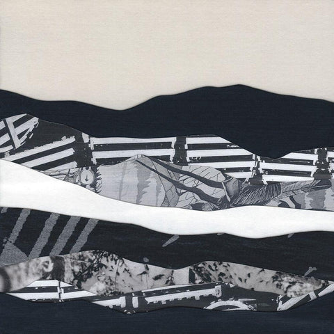 Mountain Series #104 Black Modern Wood Framed Art Print with Double Matting by Rau, Lorelle