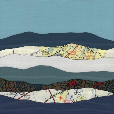 Mountain Series #120 White Modern Wood Framed Art Print by Rau, Lorelle