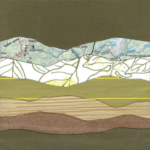 Mountain Series #123 Black Modern Wood Framed Art Print by Rau, Lorelle