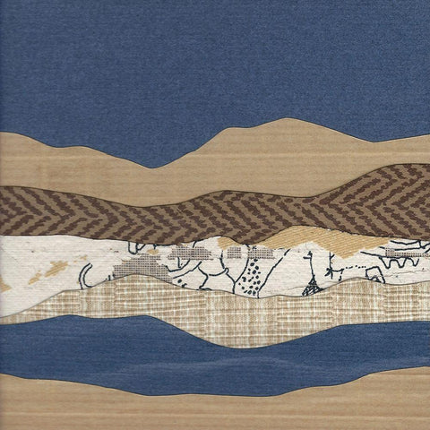 Mountain Series #129 White Modern Wood Framed Art Print by Rau, Lorelle