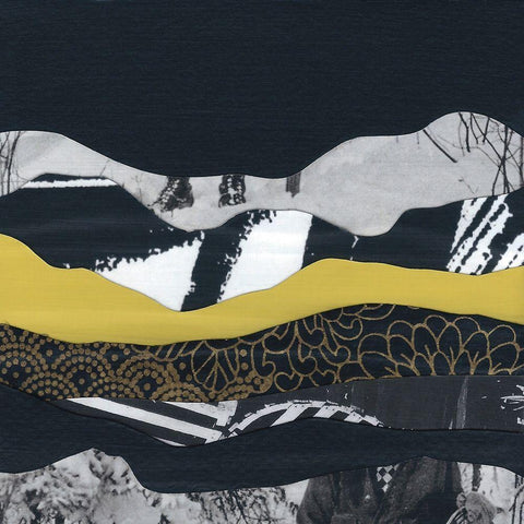 Mountain Series #149 White Modern Wood Framed Art Print with Double Matting by Rau, Lorelle