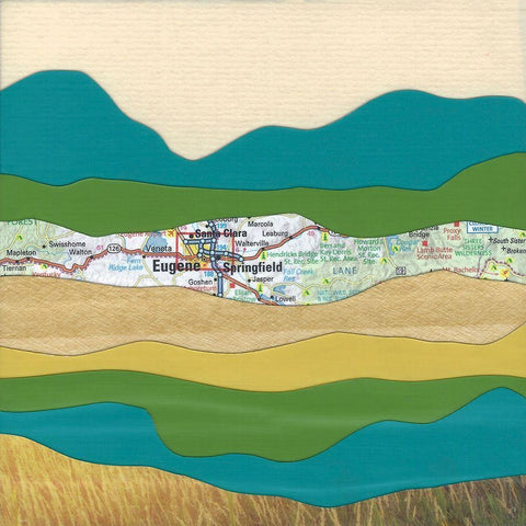 Mountain Series #150 White Modern Wood Framed Art Print with Double Matting by Rau, Lorelle