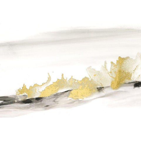 Gold on the Horizon II Black Modern Wood Framed Art Print with Double Matting by Harper, Ethan