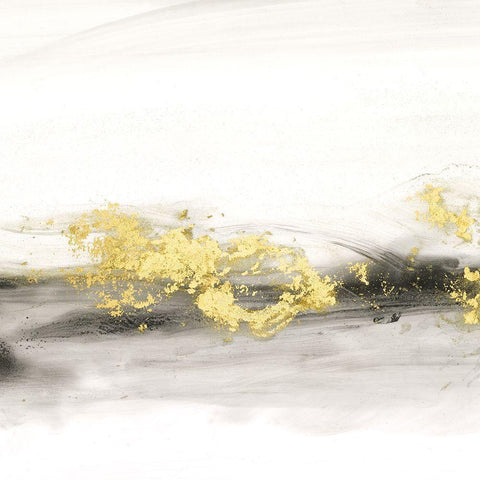 Gold on the Horizon III Black Ornate Wood Framed Art Print with Double Matting by Harper, Ethan