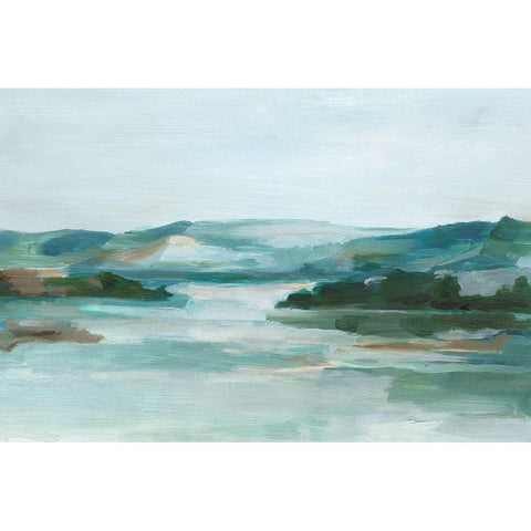 Misty Cove II White Modern Wood Framed Art Print by Harper, Ethan