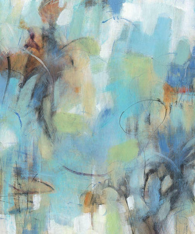 Mingle I Black Ornate Wood Framed Art Print with Double Matting by OToole, Tim