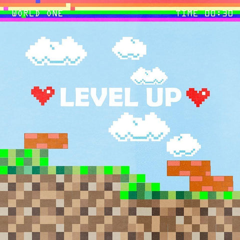 Level Up I White Modern Wood Framed Art Print by Parker, Jennifer Paxton