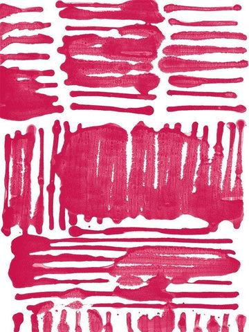 Custom Red Stripes I White Modern Wood Framed Art Print with Double Matting by Fuchs, Jodi
