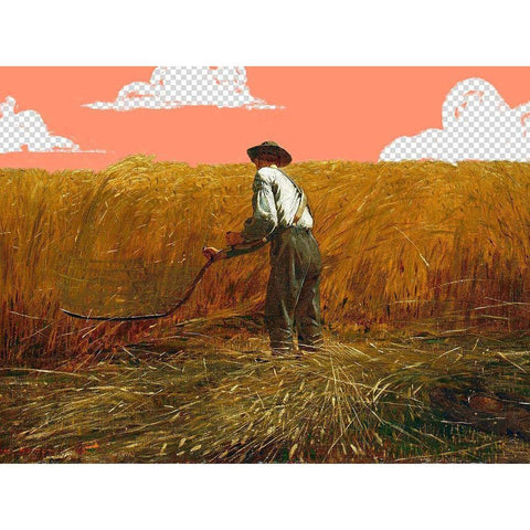 Masked Masters (Reaping) Black Modern Wood Framed Art Print with Double Matting by Green, Jacob