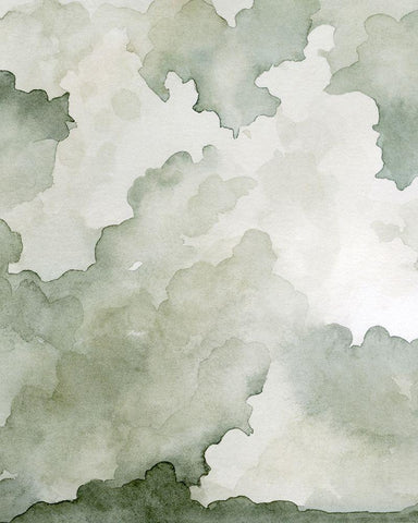 Impending Thunder II White Modern Wood Framed Art Print with Double Matting by Caroline, Emma