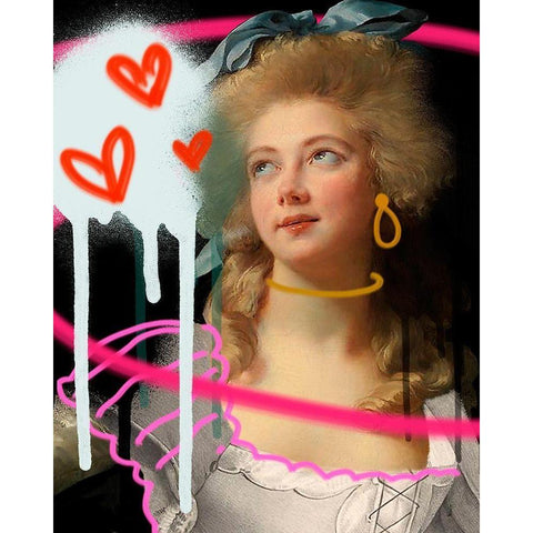 Masterful Photoshop IV Black Modern Wood Framed Art Print with Double Matting by Warren, Annie