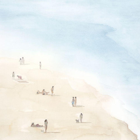 Beach Goers II Gold Ornate Wood Framed Art Print with Double Matting by Popp, Grace