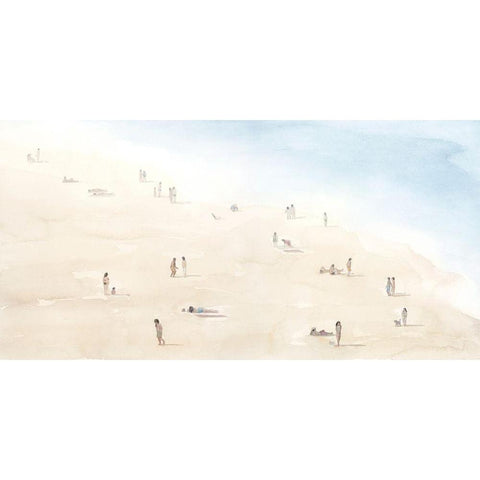 Beach Goers III Black Modern Wood Framed Art Print with Double Matting by Popp, Grace