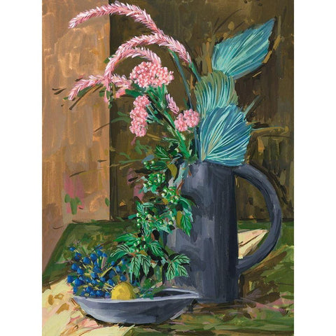 Still Life Bouquet II White Modern Wood Framed Art Print by Wang, Melissa