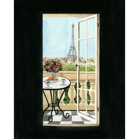 Terrace in Paris II Gold Ornate Wood Framed Art Print with Double Matting by Popp, Grace