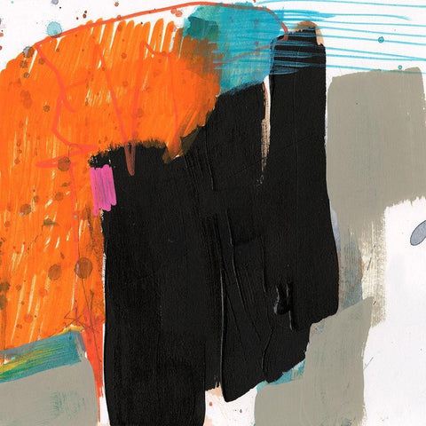 Primary Action IV Black Modern Wood Framed Art Print with Double Matting by Goldberger, Jennifer