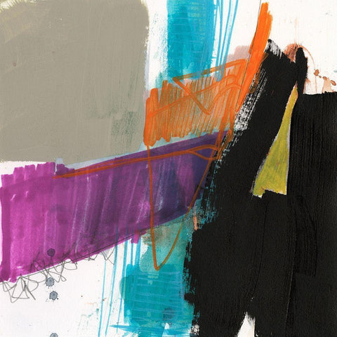 Primary Action V Gold Ornate Wood Framed Art Print with Double Matting by Goldberger, Jennifer