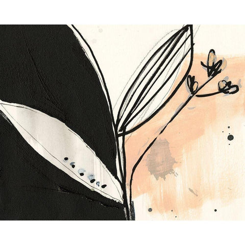 Floral Synergy I Black Modern Wood Framed Art Print by Goldberger, Jennifer