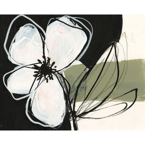 Floral Synergy VI White Modern Wood Framed Art Print by Goldberger, Jennifer