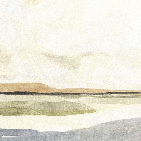 Slate Horizon IV White Modern Wood Framed Art Print by Warren, Annie