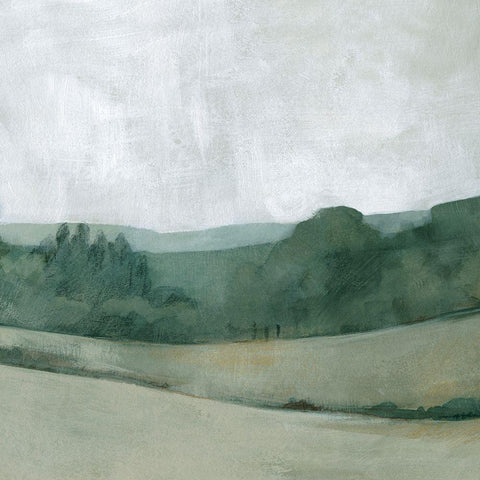 Soft Evening Landscape II Black Ornate Wood Framed Art Print with Double Matting by Caroline, Emma