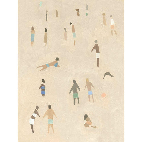 Beach Goer II Gold Ornate Wood Framed Art Print with Double Matting by Caroline, Emma