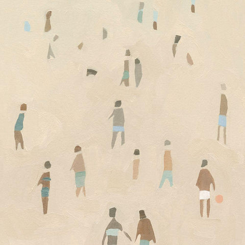 Beach Goer IV Black Modern Wood Framed Art Print with Double Matting by Caroline, Emma