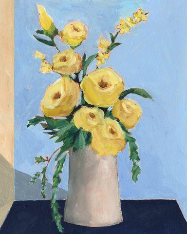 Garden Rewards I Black Ornate Wood Framed Art Print with Double Matting by Moore, Regina