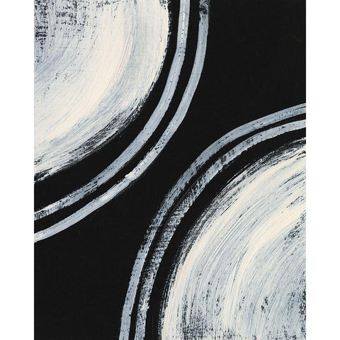 Ivory and Black I Black Modern Wood Framed Art Print by Moore, Regina