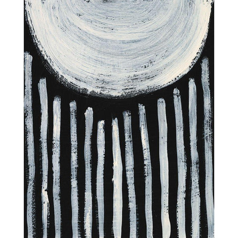 Ivory and Black II Black Modern Wood Framed Art Print with Double Matting by Moore, Regina