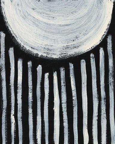 Ivory and Black II Black Ornate Wood Framed Art Print with Double Matting by Moore, Regina