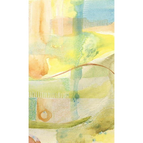 Pastel Bond II White Modern Wood Framed Art Print by Moore, Regina