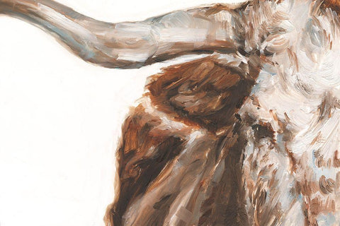 Steer Clear I White Modern Wood Framed Art Print with Double Matting by Harper, Ethan