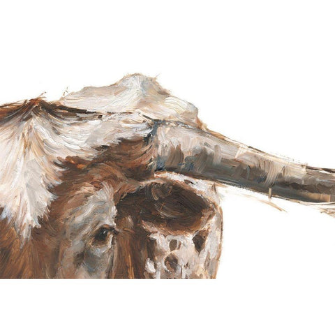 Steer Clear II White Modern Wood Framed Art Print by Harper, Ethan