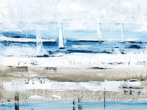 Sea Gaze I Black Ornate Wood Framed Art Print with Double Matting by Harper, Ethan