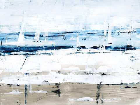 Sea Gaze II White Modern Wood Framed Art Print with Double Matting by Harper, Ethan