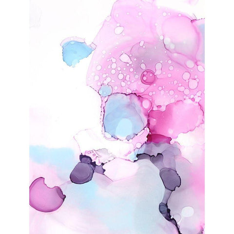 Fluid Magenta IV Black Modern Wood Framed Art Print by Harper, Ethan