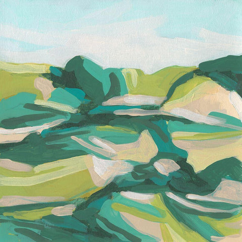 Layered Topography I Black Modern Wood Framed Art Print by Vess, June Erica