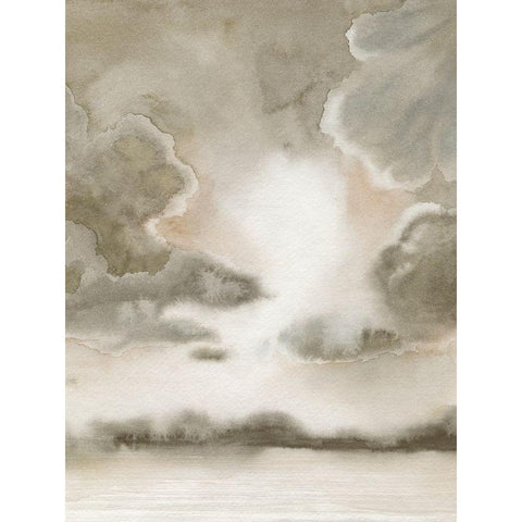 Sepia Sky II Black Modern Wood Framed Art Print with Double Matting by Popp, Grace