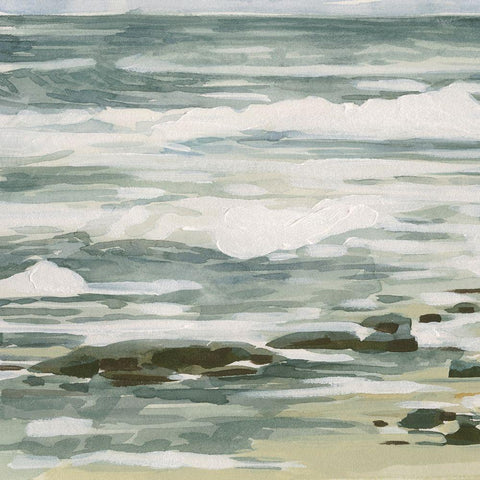 Low Tide I Gold Ornate Wood Framed Art Print with Double Matting by Caroline, Emma