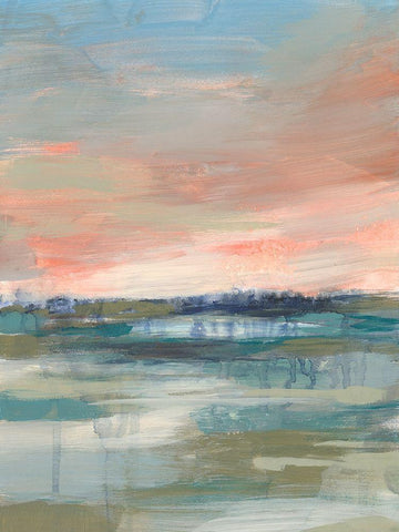 Vast Marsh I White Modern Wood Framed Art Print with Double Matting by Goldberger, Jennifer