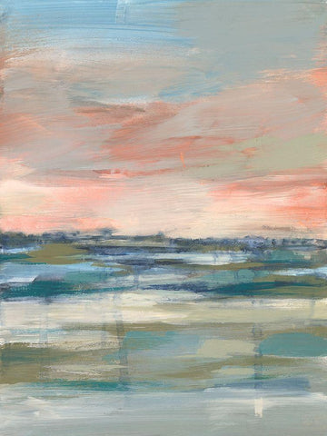 Vast Marsh II Black Ornate Wood Framed Art Print with Double Matting by Goldberger, Jennifer