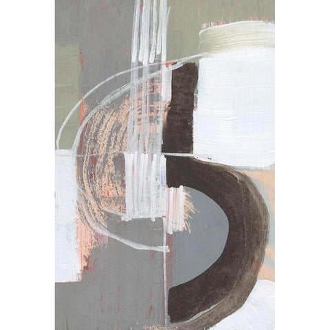 Arching Neutrals III White Modern Wood Framed Art Print by Goldberger, Jennifer