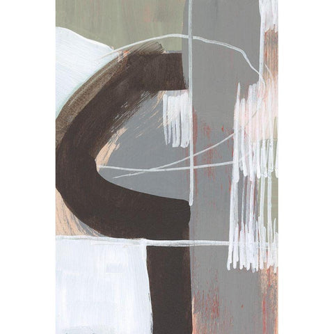 Arching Neutrals IV White Modern Wood Framed Art Print by Goldberger, Jennifer
